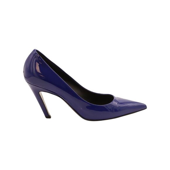 Balenciaga Pointed Pumps in Blue Patent Leather - Picture 1 of 7